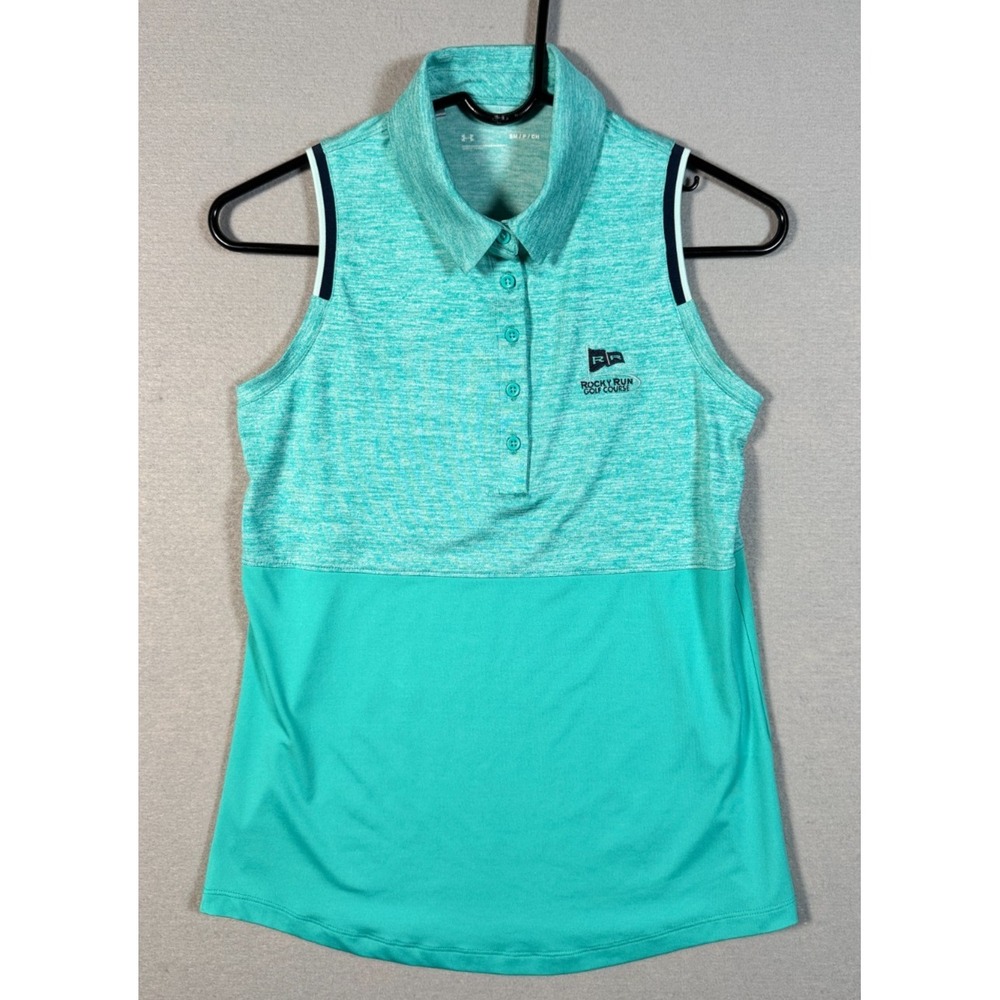 Under Armour Women's Rocky Run Golf Course Sleeveless Top - Teal - Size S